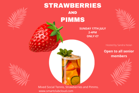 Strawberries and Pimms Sunday 17th July 2-4pm