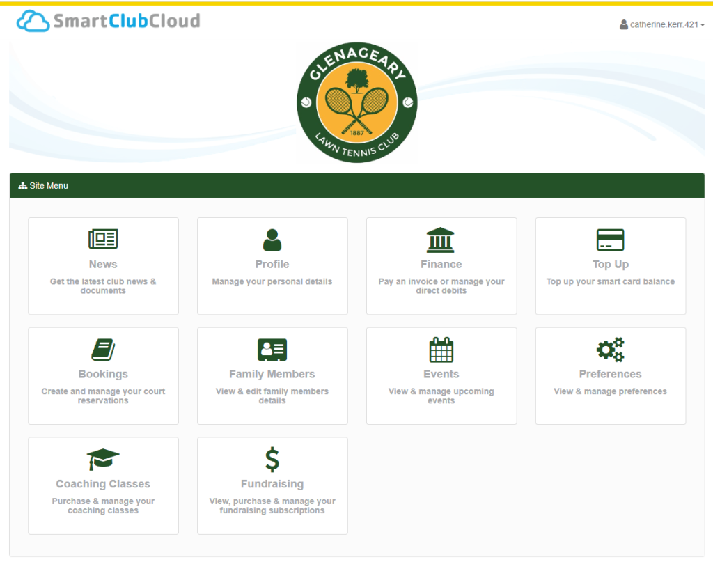 Reset Your Smart Club Cloud Password – Glenageary Lawn Tennis Club