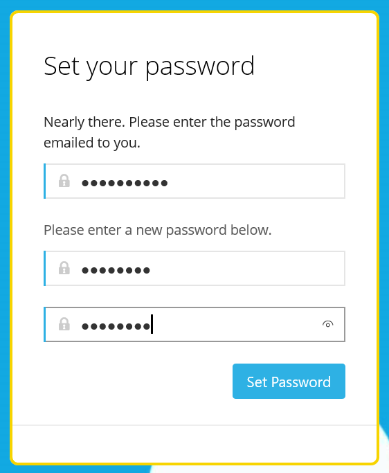 SCC set password