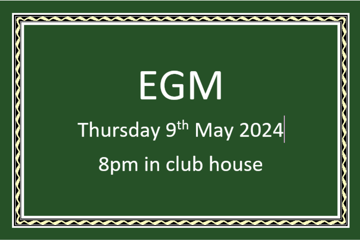 EGM Thursday 9th May