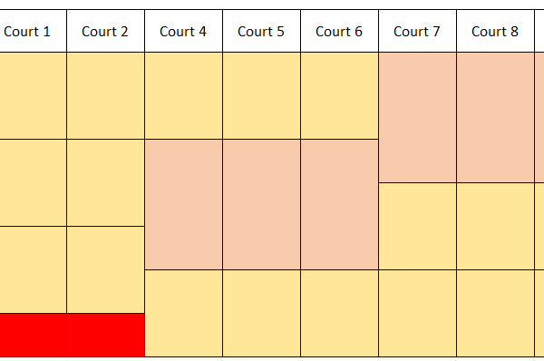 Changes to Court Booking Schedules