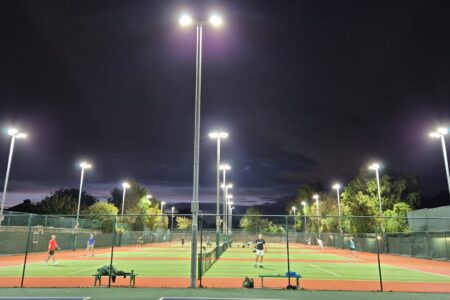 Turning on new floodlights